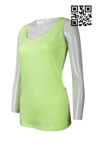 VT154  訂造純色背心T恤  設計螢光背心T恤 網上下單背心T恤 背心T恤供應商    螢光綠